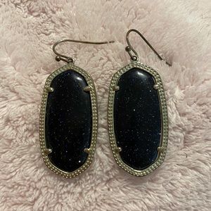 Kendra Scott Elle Earrings in Blue Goldstone